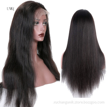 Uniky Straight Hair 360 Transparent Full Lace Frontal Wig Raw Mink Brazilian Virgin Human Hair HD Lace Front Wig Pre Plucked